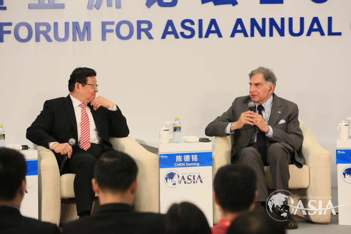 Ratan TATA（印度塔塔集团名誉董事长）在电视辩论-龙象共舞：中印经济合作的潜力发言