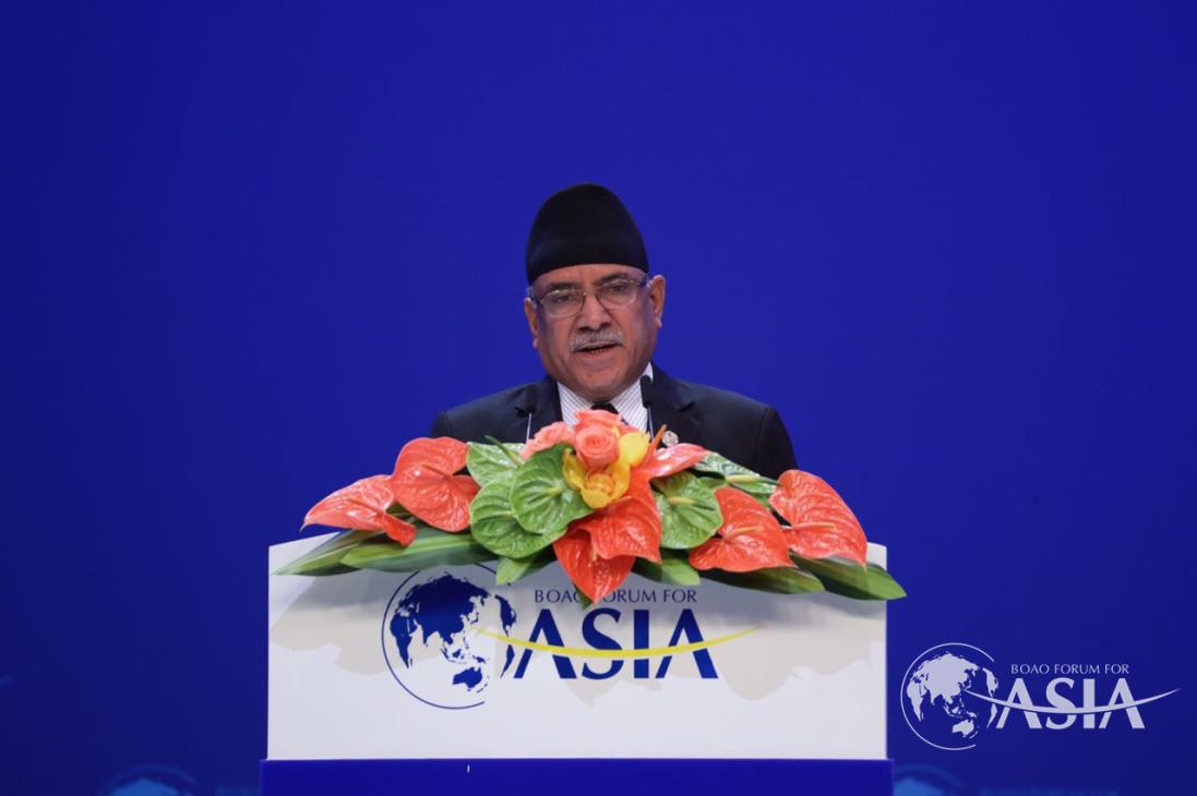 H.E. Puspa Kamal Dahal ‘Prachanda’（Prime Minister, the Federal Democratic Republic of Nepal）speaks at BFA 2017 Opening Plenary