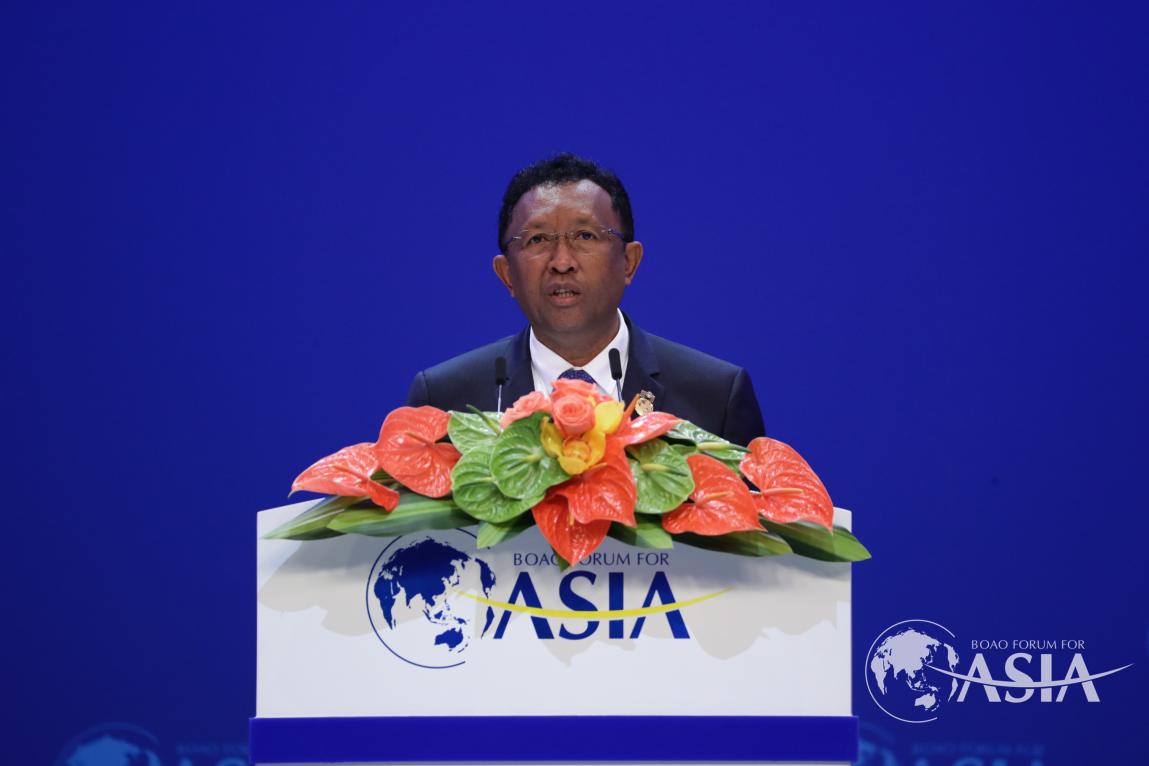 H.E. Hery Martial Rajaonarimampianina（President, the Republic of Madagascar）speaks at BFA 2017 Opening Plenary