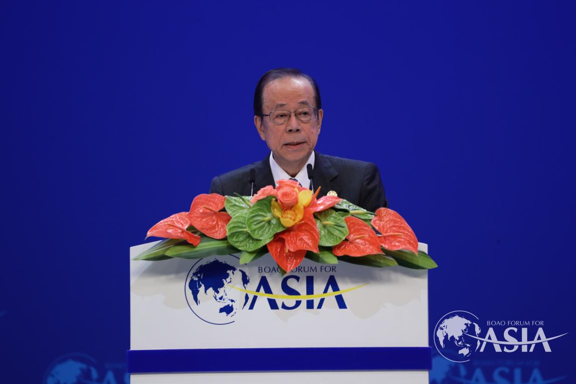 Yasuo FUKUDA（Chairman, Boao Forum for Asia）delivered a welcoming speech at BFA 2017 Opening Plenary