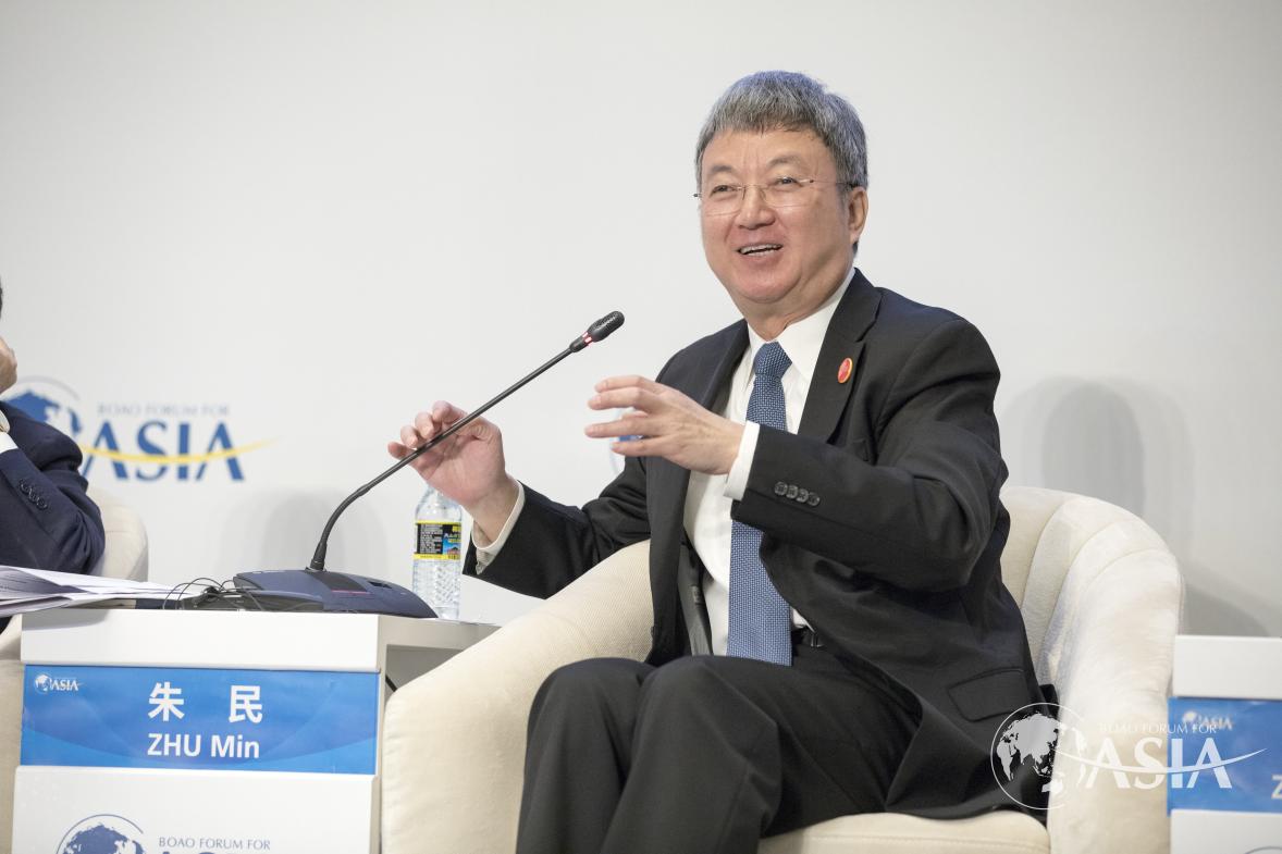 ZHU Min（Chairman, The National Institute of Financial Research, Tsinghua University）speaks at The Financial Sector “Breaking Through” session