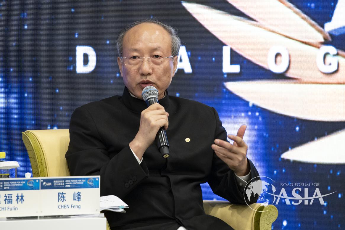 CHEN Feng（Chairman of the Board of Directors and Secretary of the Party Committee, HNA Group）speaks at Free Trade Zone & Free Port: China’s Practices and International Success Stories Roundtable 